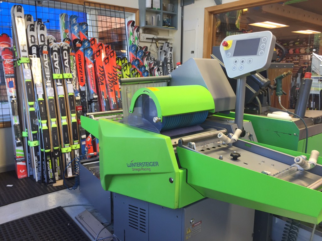 Peak Ski Shop ski tuning with the Wintersteiger Omega RS350.