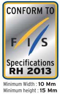 Date of manufacture of the race ski helmet does not matter, as long as it has a FIS RH 2013 sticker, it is approved for use. This is a FIS RH 2013 helmet sticker. This sticker shows that it is certified that this helmet meets the regulations for USSA and FIS ski racing. All U14 and older racers must wear a helmet with the FIS RH 2013 certification sticker.